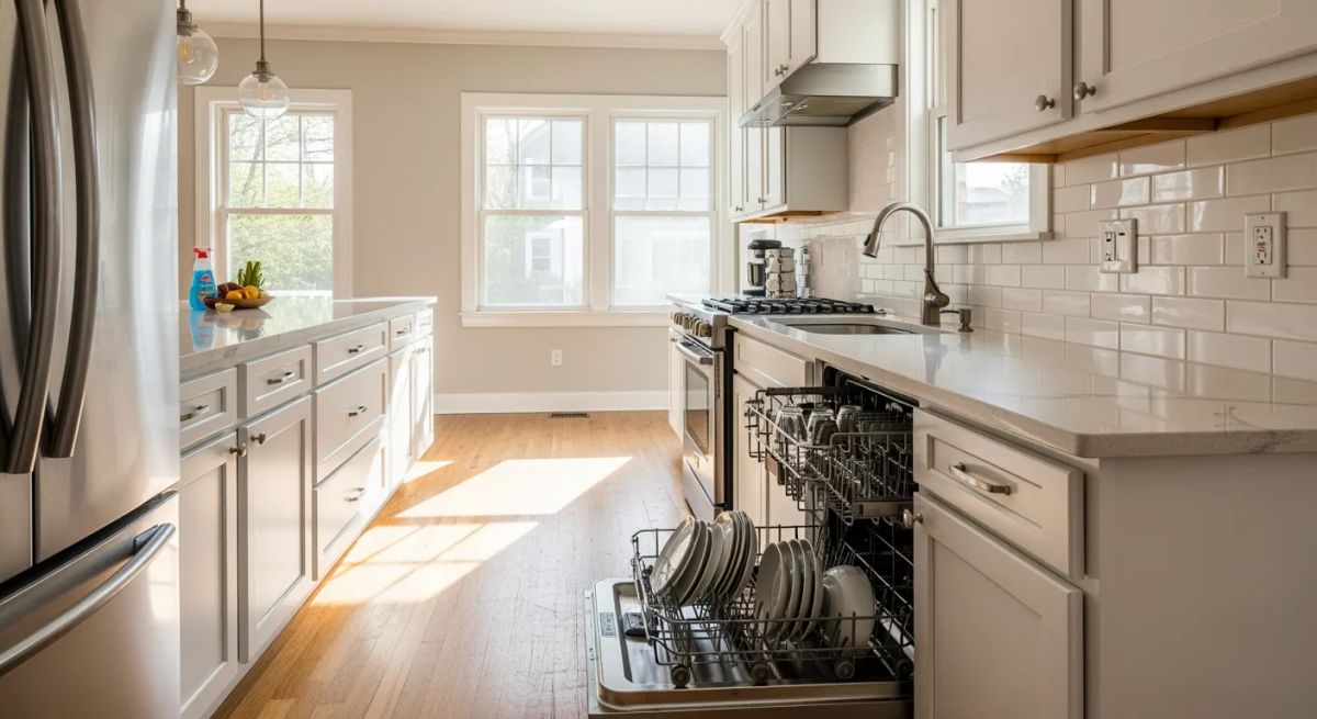 Freshly cleaned empty room prepared for move-in in a Westford home